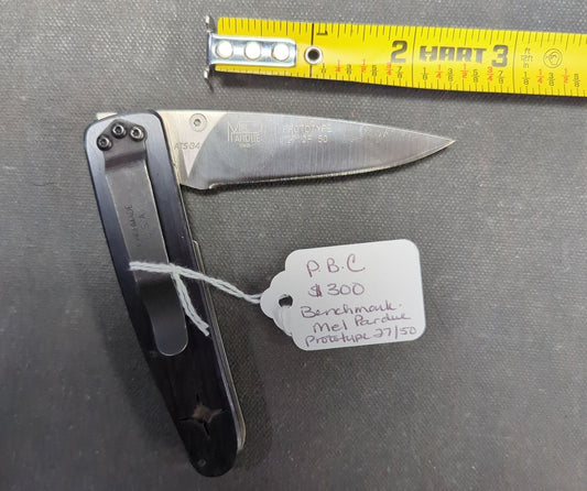 Benchmade Mel Pardue Design Folding Knife, ATS-34 Blade, Prototype 27 of 50
