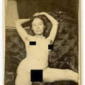 Lot 008 - Antique Carte De Visite C.D.V. Nude Photograph of a Woman Reclining on a Tufted Sofa with Necklace, Photographed by L. Dubois & Cie, 68 Rue St. Martin, Paris