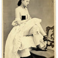Lot 010 - Antique Risque Carte De Visite C.D.V. Photograph of a Seated Woman with Exposed Breasts