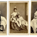 Lot 021 - Trio of Antique Carte De Visite C.D.V. Risque Photographs of Women in Undergarments Including Two Seated Poses and a Pair of Costumed Performers, Photographed by London Stereoscopic and Photographic Company, 579 Broadway, New York