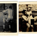 Lot 039 - Pair of Antique Carte De Visite C.D.V. Photographs Depicting Two Nude Figures Engaged in a Sex Act