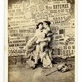 Lot 041 - Antique Carte De Visite C.D.V. Photograph of a Couple Embracing Before a Wall of London Theater and Advertising Posters