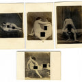 Lot 042 - Grouping of Four Antique Carte De Visite C.D.V. Photographs Depicting Nude Couples Engaged in Sex Acts