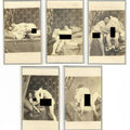 Lot 044 - Grouping of Five Antique Carte De Visite C.D.V. Photographs Depicting Nude Couples Engaged in Sex Acts