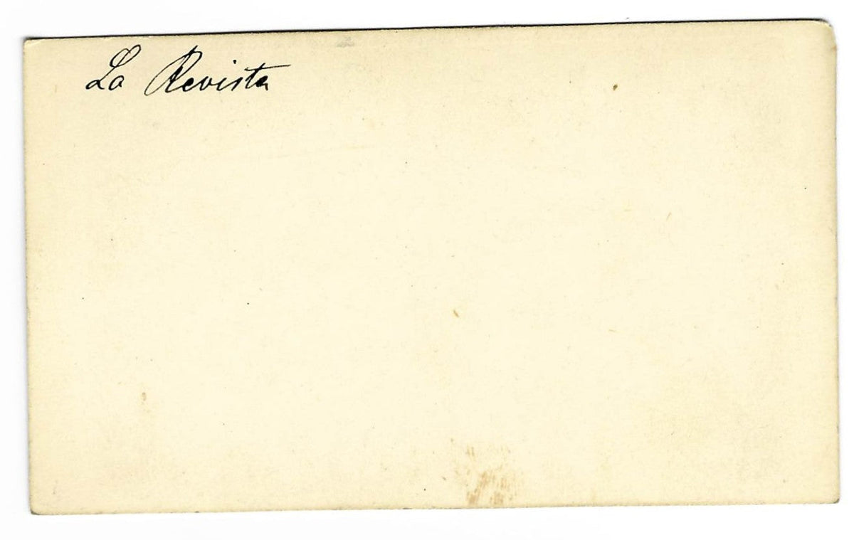 Antique Illustrated Carte de Visite C.D.V. Filler Card, "La Revista" ("The Review"), Nude Woman with Five Soldiers, Numbered "2"