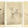 Lot 063 - Trio of Antique Illustrated Carte De Visite C.D.V. Filler Cards Depicting Nude Figures Engaged in Sex Acts