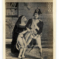 Lot 074 - Antique Illustrated Carte De Visite C.D.V. Filler Card Depicting a Nun and Soldier Engaged in a Sex Act