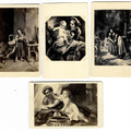 Lot 082 - Grouping of Four Antique Carte De Visite C.D.V. Illustrated Filler Cards Depicting Genre and Figure Scenes, Published by Photographische Gesellschaft, Berlin