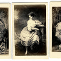Lot 085 - Trio of Antique Carte De Visite C.D.V. Illustrated Filler Cards Depicting Risque Female Figures and Romantic Scenes, Two Published by Photographische Gesellschaft, Berlin