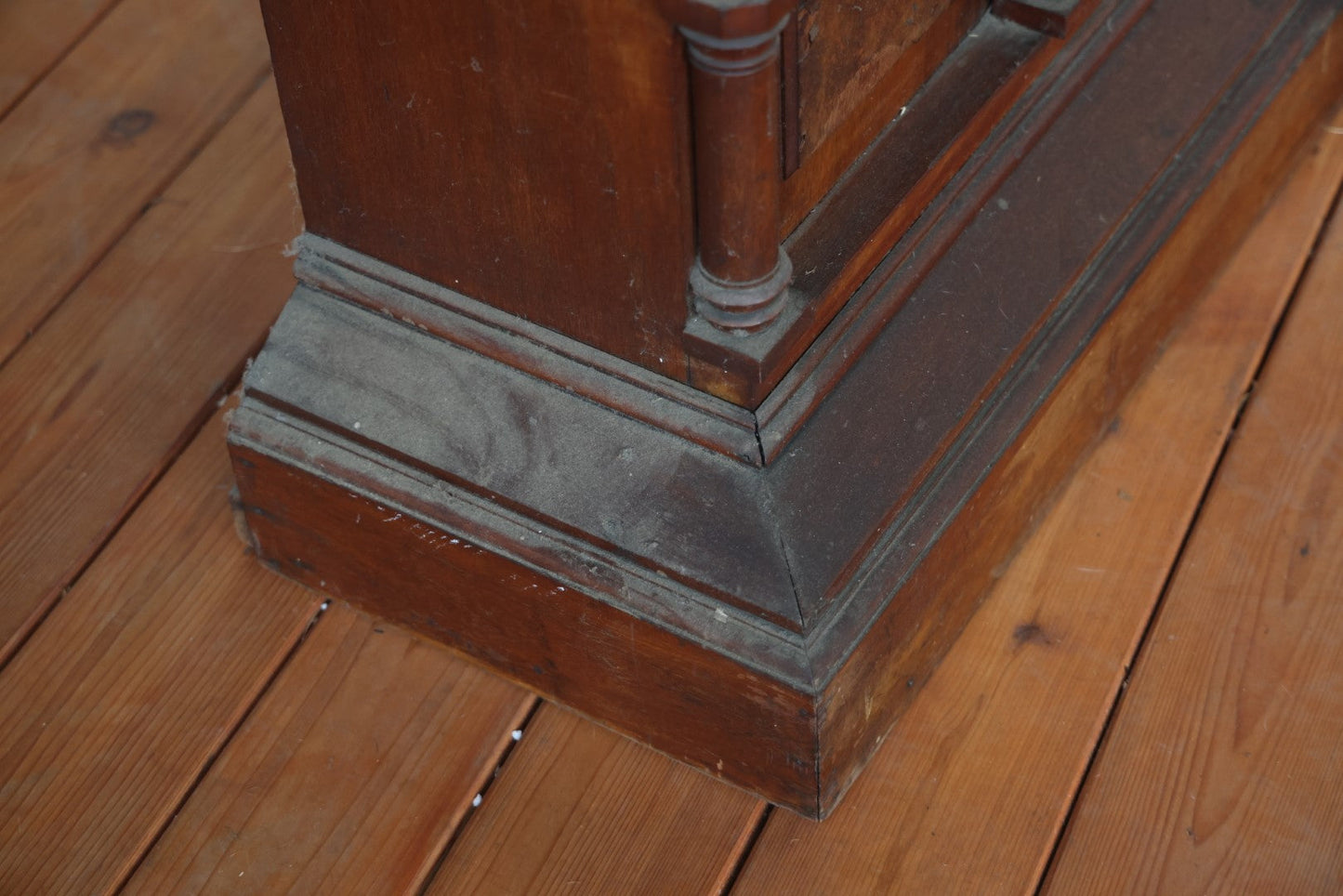 Antique Wooden Podium Pedestal Display Stand, Possibly Out Of A Church Or Lodge, See Photos