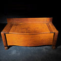 Lot 108 - Antique Quarter-Sawn Oak Lift-Top Blanket Chest Bench with Carved Paw Feet, 40-3/4" L