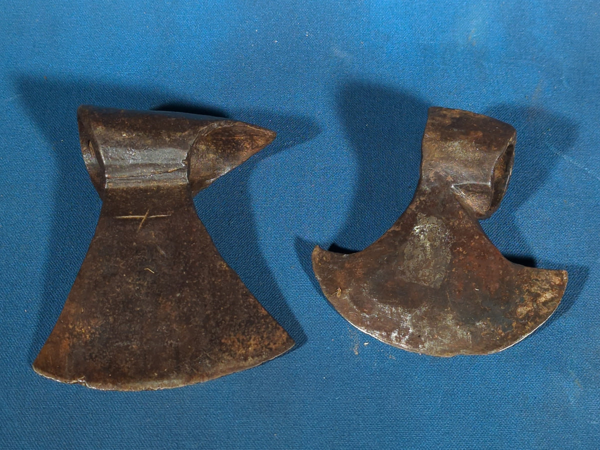 Pair of Antique Iron Axe Heads