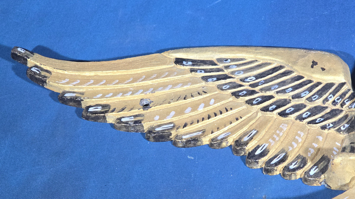 Vintage Painted Cast Iron Spread-Wing Eagle Wall Plaque, Manufactured by Emig Products