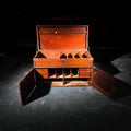 Lot 110 - Antique Brass-Bound Campaign Chest with Fitted Interior, 29-1/2" L