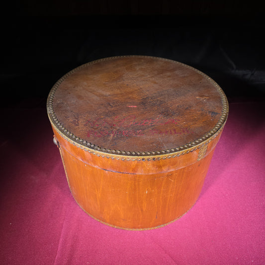 Antique Wooden Hat Box from H.H. Battles Flowers, Philadelphia, Pennsylvania