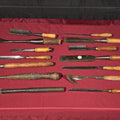 Lot 045 - Grouping of 14 Antique Woodworking Gouges and Chisels Including T.H. Witherby Solid Steel, W. Butcher Cast Steel, D.M. Snedeker, Ward Cast Steel, and Eric Anton Berg Eskilstuna Sweden