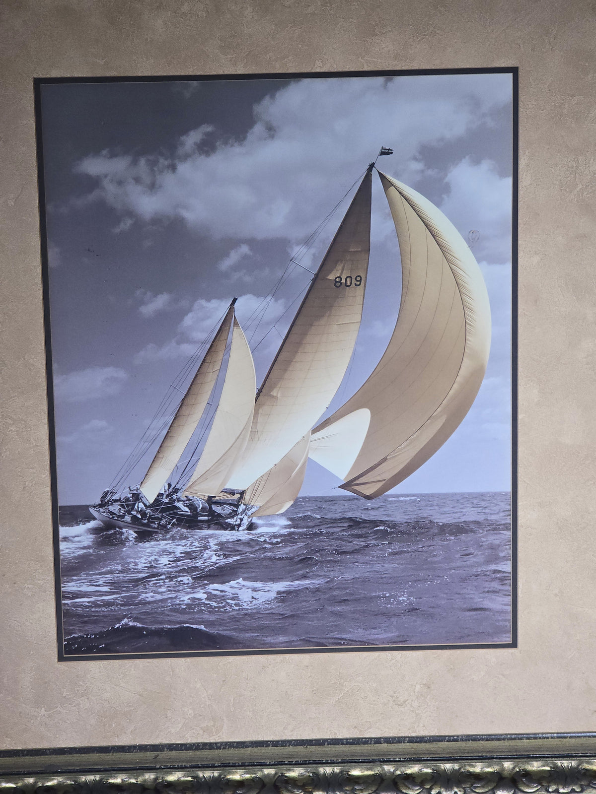 Modern Framed Print of the Sailboat Lutine, 1951, Published by Paragon Picture Gallery