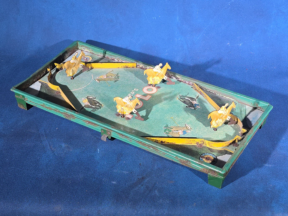Vintage Carter's Polo Tin Lithograph Tabletop Game with Horse and Rider Figures