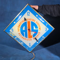 Lot 098 - Vintage A.L.S. Automotive Leasing Systems Authorized Broker Illuminated Advertising Clock, Manufactured by Pam Clock Co. Inc., New Rochelle, New York, 21-3/4" W x 21-3/4" H