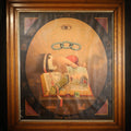 Lot 028 - Antique I.O.O.F. Odd Fellows "Our Motto" Chromolithograph Print with All-Seeing Eye, Heart in Hand Symbols, by J.W. Dorrington, Copyright 1888, Published by Fitchburg Chromo Co., Fitchburg, Massachusetts, Framed, 22-1/2" W x 25-1/4" H
