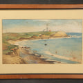 Lot 068 - Vintage Framed Watercolor Painting on Paper, Montauk Point Lighthouse, Long Island, New York, Signed A.C. Boyal, 16-1/4" W x 11" H