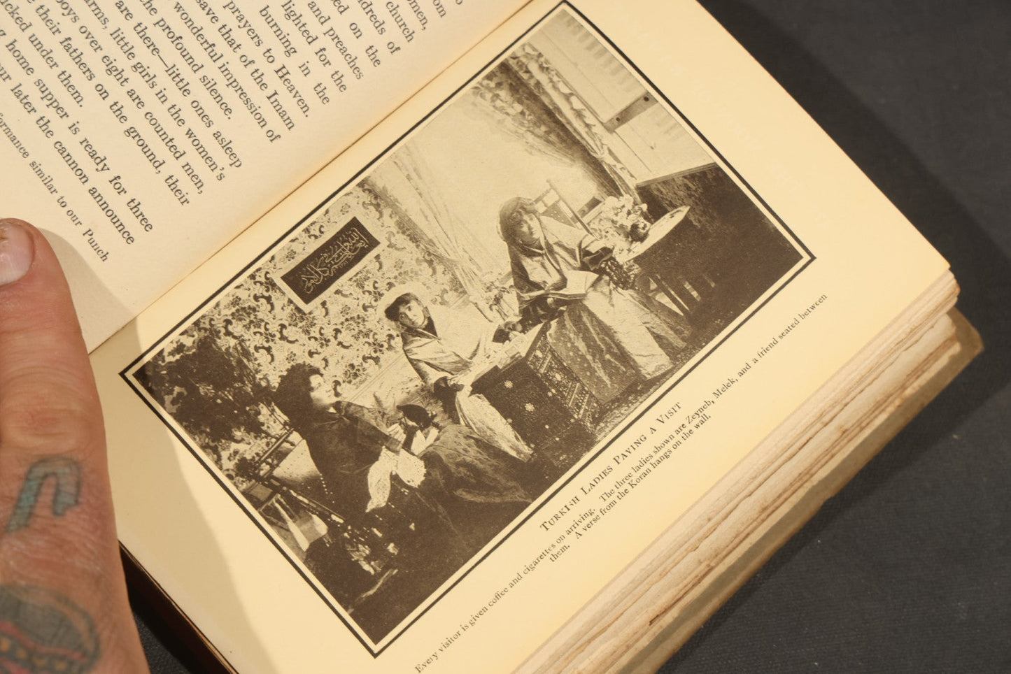 "A Turkish Woman's European Impressions" Antique Book by Zeyneb Hanoum, Edited by Grace Ellison, with 23 Illustrations and a Drawing by Auguste Rodin, Published by Seeley, Service & Co. Ltd., London, 1913, in Dust Jacket