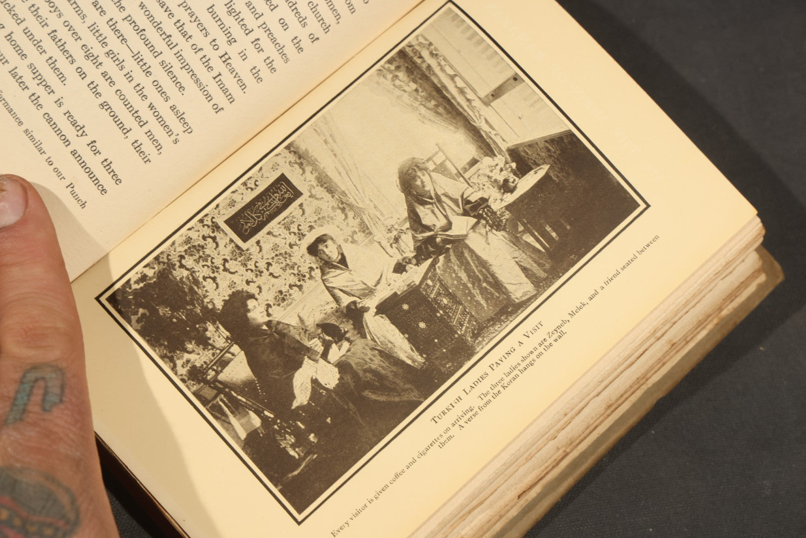 "A Turkish Woman's European Impressions" Antique Book by Zeyneb Hanoum, Edited by Grace Ellison, with 23 Illustrations and a Drawing by Auguste Rodin, Published by Seeley, Service & Co. Ltd., London, 1913, in Dust Jacket
