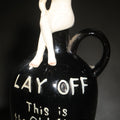 Lot 057 - Vintage Ceramic Novelty Jug with Nude Female Figure, "Lay Off This is the Old Man's Private Stuff," G. Novelty Co., Japan, 10-1/4" H