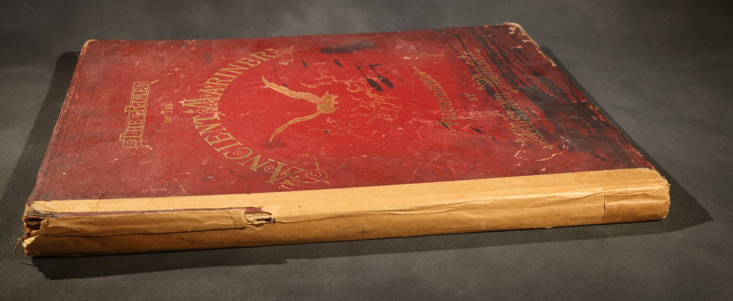 "The Rime of the Ancient Mariner" Antique Illustrated Book by Samuel Taylor Coleridge, Illustrated by Gustave Dore, with Albatross Cover Design