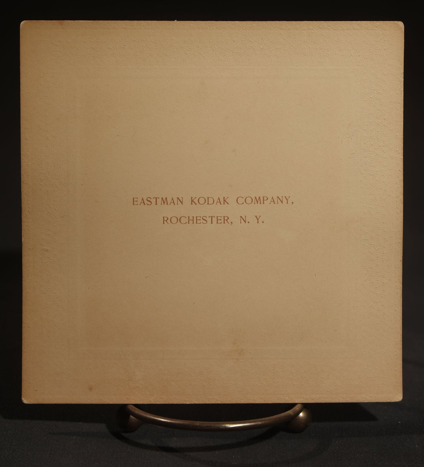 Grouping of Four Antique Board-Mounted Occupational Photographs of a Stone Carver Sculpting a Fountain, Inscribed Charles Le Page, Carved for Mr. Barney, on Eastman Kodak Mounts