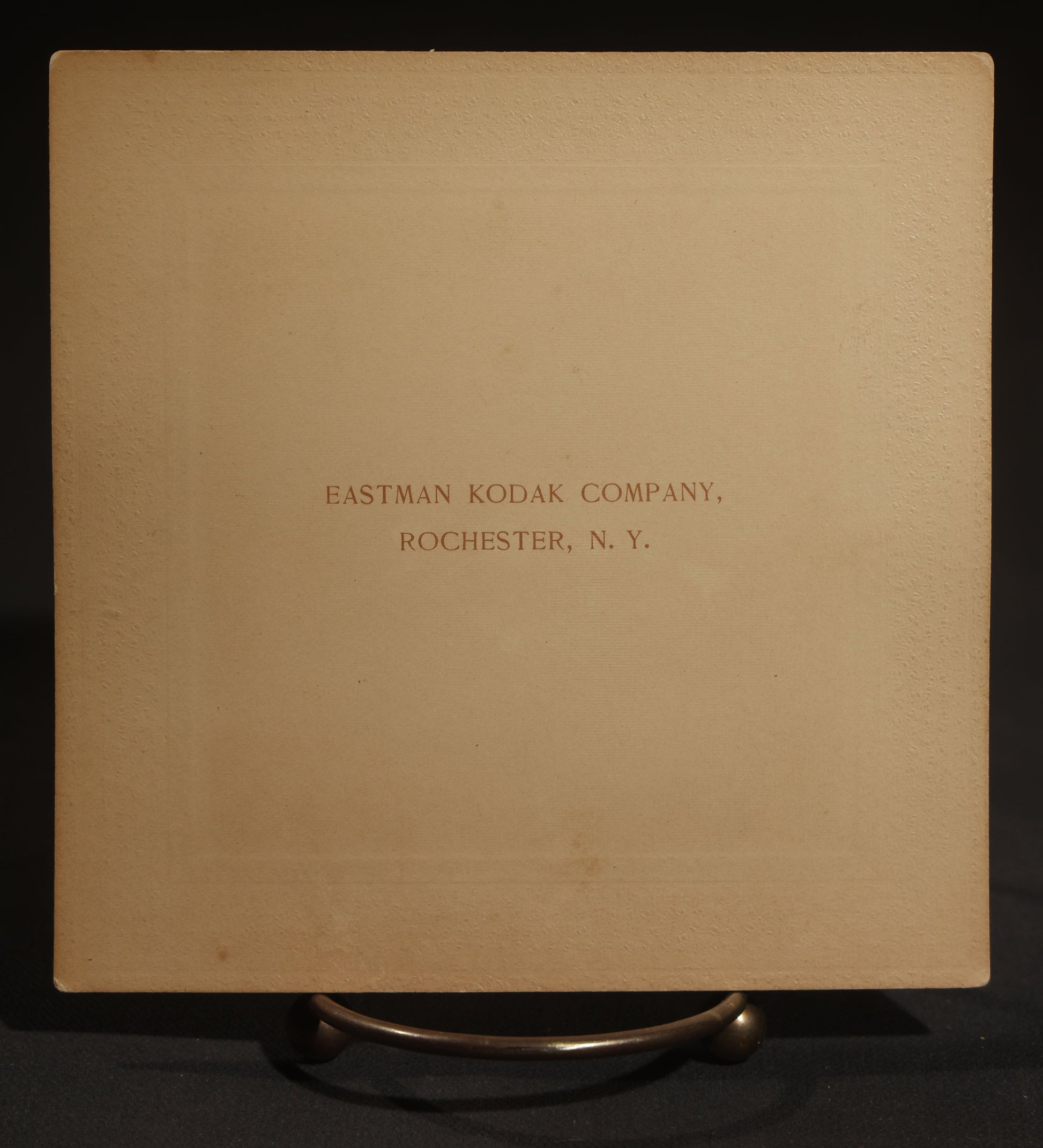 Grouping of Four Antique Board-Mounted Occupational Photographs of a Stone Carver Sculpting a Fountain, Inscribed Charles Le Page, Carved for Mr. Barney, on Eastman Kodak Mounts