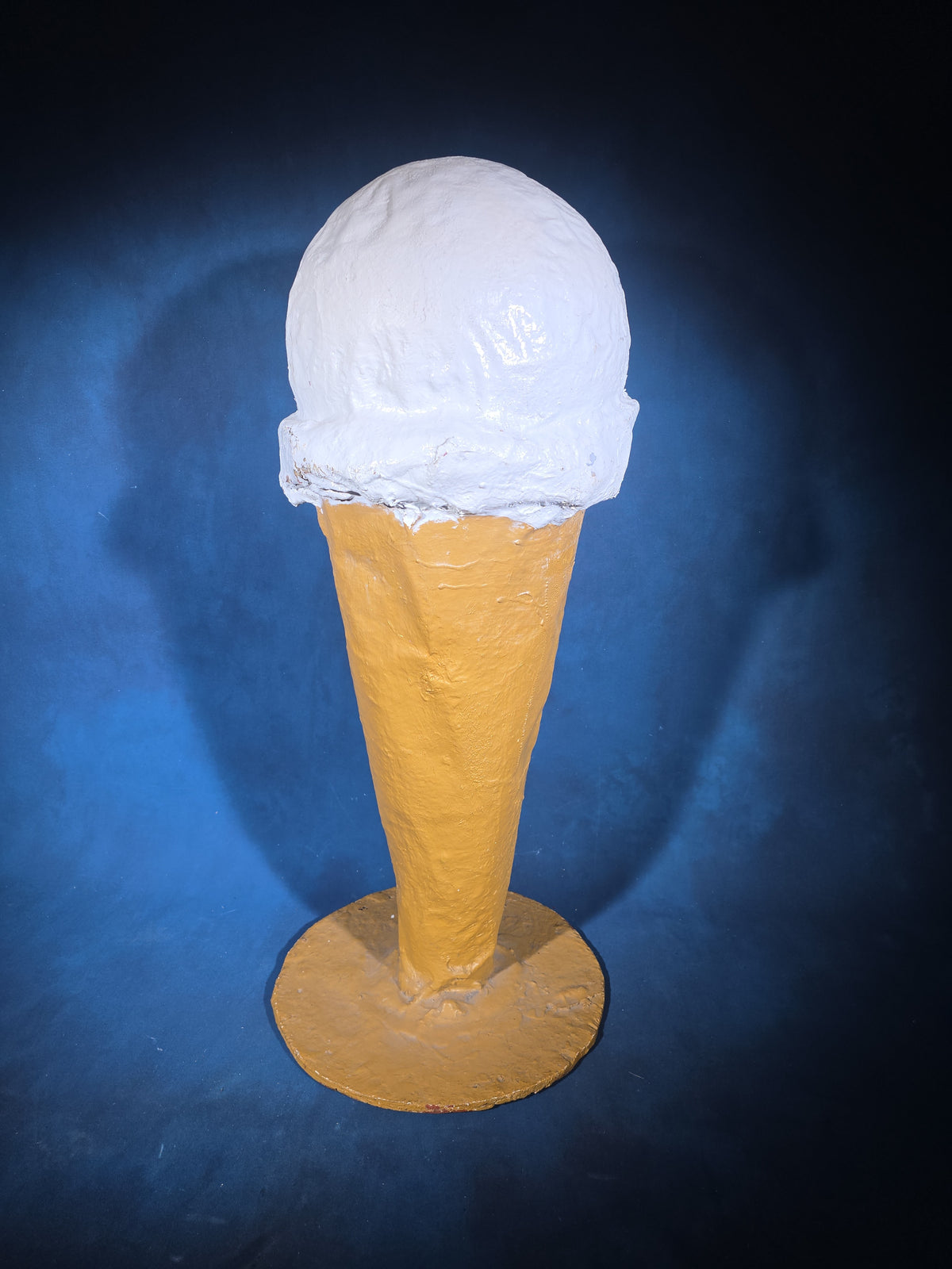 Vintage Fiberglass Figural Ice Cream Cone Advertising Trade Sign