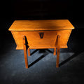 Lot 109 - Antique Pine Dovetailed Dough Box on Stand with Iron Escutcheon, 37" L x 29-1/2" H