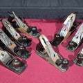 Lot 043 - Grouping of Eight Vintage Hand Planes Including Stanley No. 5-1/2, No. 5-1/4, No. 5, No. 4, No. 2, and Millers Falls
