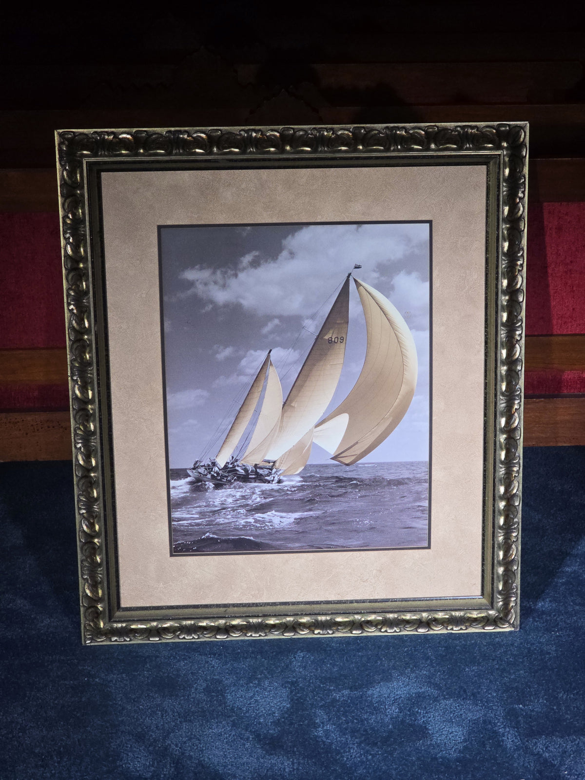 Modern Framed Print of the Sailboat Lutine, 1951, Published by Paragon Picture Gallery