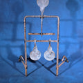 Lot 021 - Vintage Iron Shooting Target Stand with Three Swinging Paddle Targets, 25-1/2" H