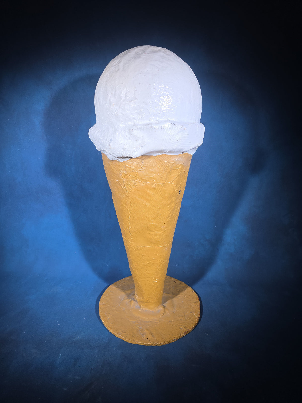 Vintage Fiberglass Figural Ice Cream Cone Advertising Trade Sign