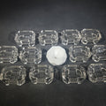 Lot 090 - Grouping of 13 Antique Pressed Glass Open Salt Cellars Including 12 Matching Uranium Glass and One White Milk Glass