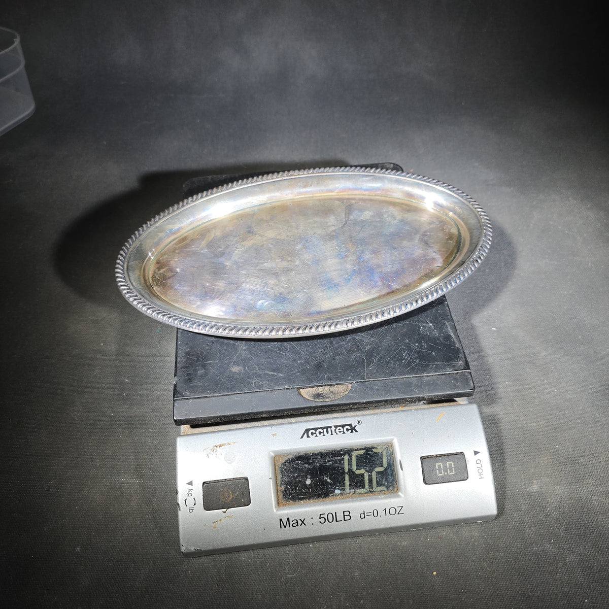 Gorham Sterling Silver Oval Tray with Gadroon Border, Pattern 482