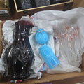 Lot 045 - Box Lot with Four Pieces of Art Glass Including Cut to Clear