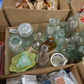 Lot 115 - Box Lot of Bottles and Glass