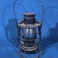 Lot 028 - Antique Dietz Vesta Railroad Lantern, New York, U.S.A., Boston and Maine Railroad with Blue Globe, 11" H