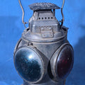 Lot 025 - Antique Adlake Non-Sweating Four-Lens Railroad Marker Lamp with Central Vermont Railway Provenance Letter from Engineer Harry E. Frost, Palmer, Massachusetts to Brattleboro, Vermont Route, 1926-1969, 15" H