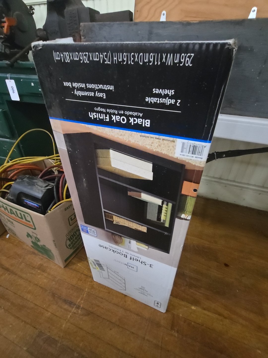 modern new in box Black Oak finish maomstays brand Walmart Shelf