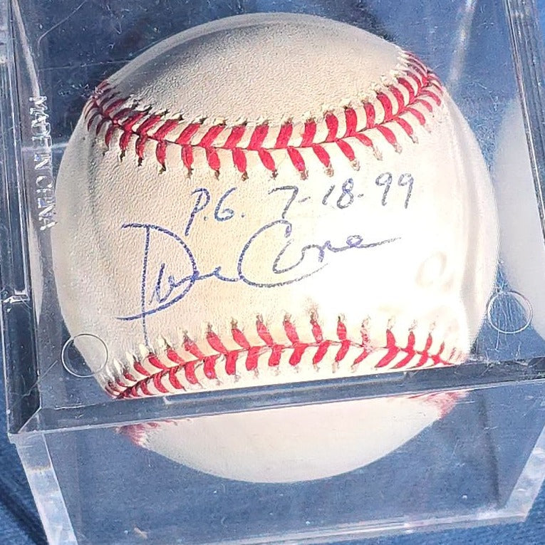 Vintage David Cone Signed Official American League Baseball Inscribed "P.G. 7-18-99" with Certificate of Authenticity