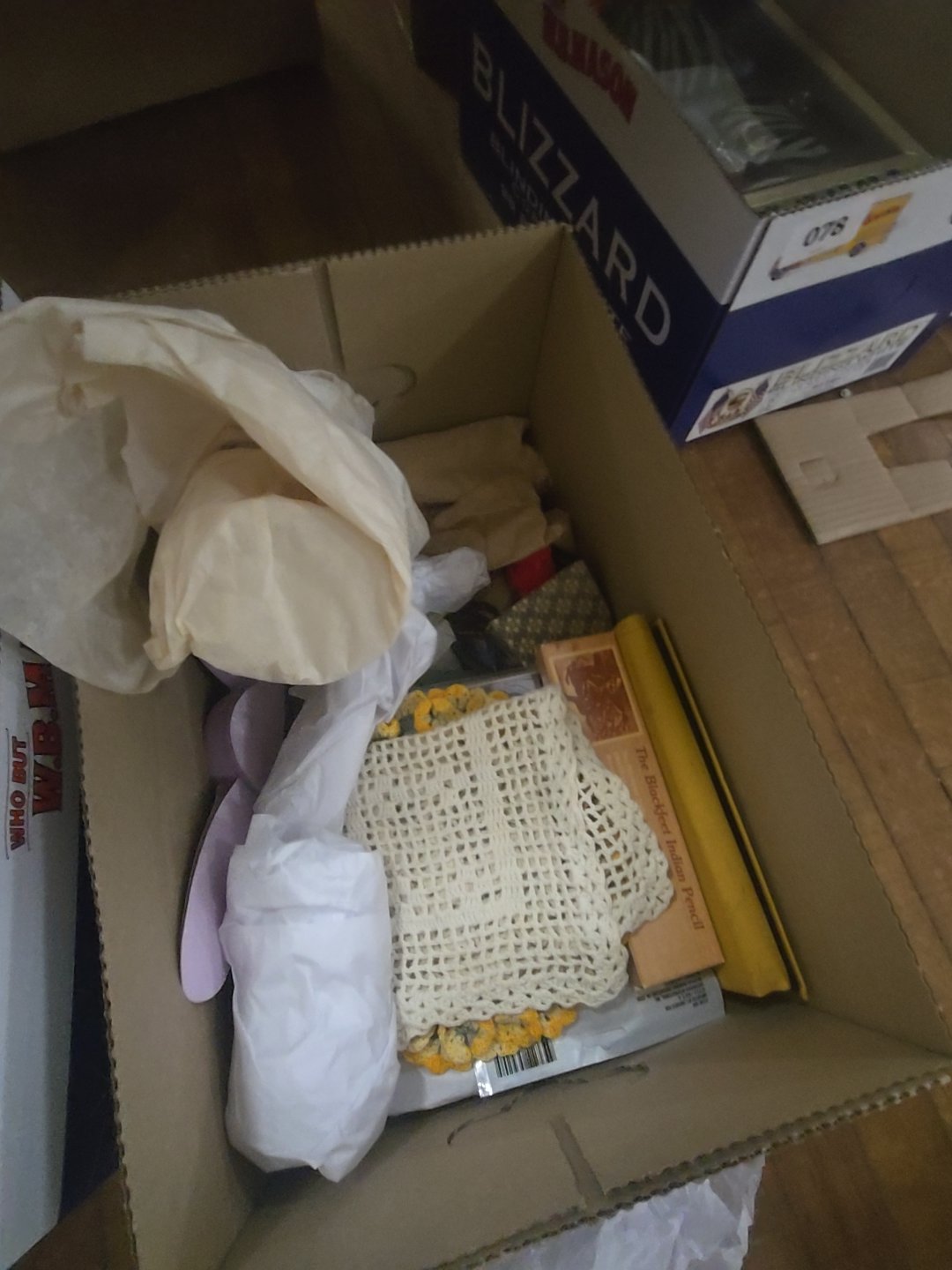 box of modern home decor