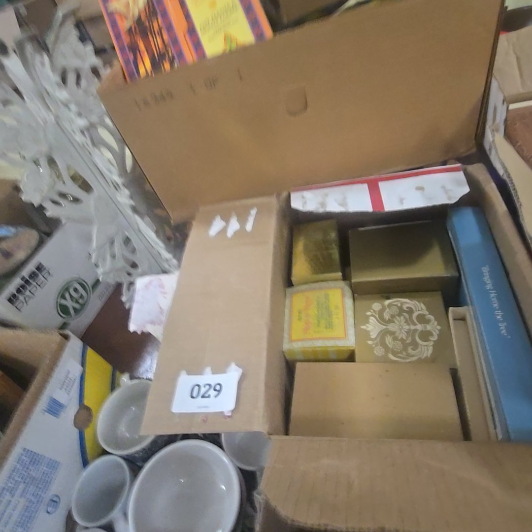 box lot of Avon bottles