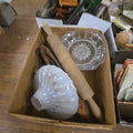 Lot 233 - Country Box Lot with Rollers, Choppers, and Glassware