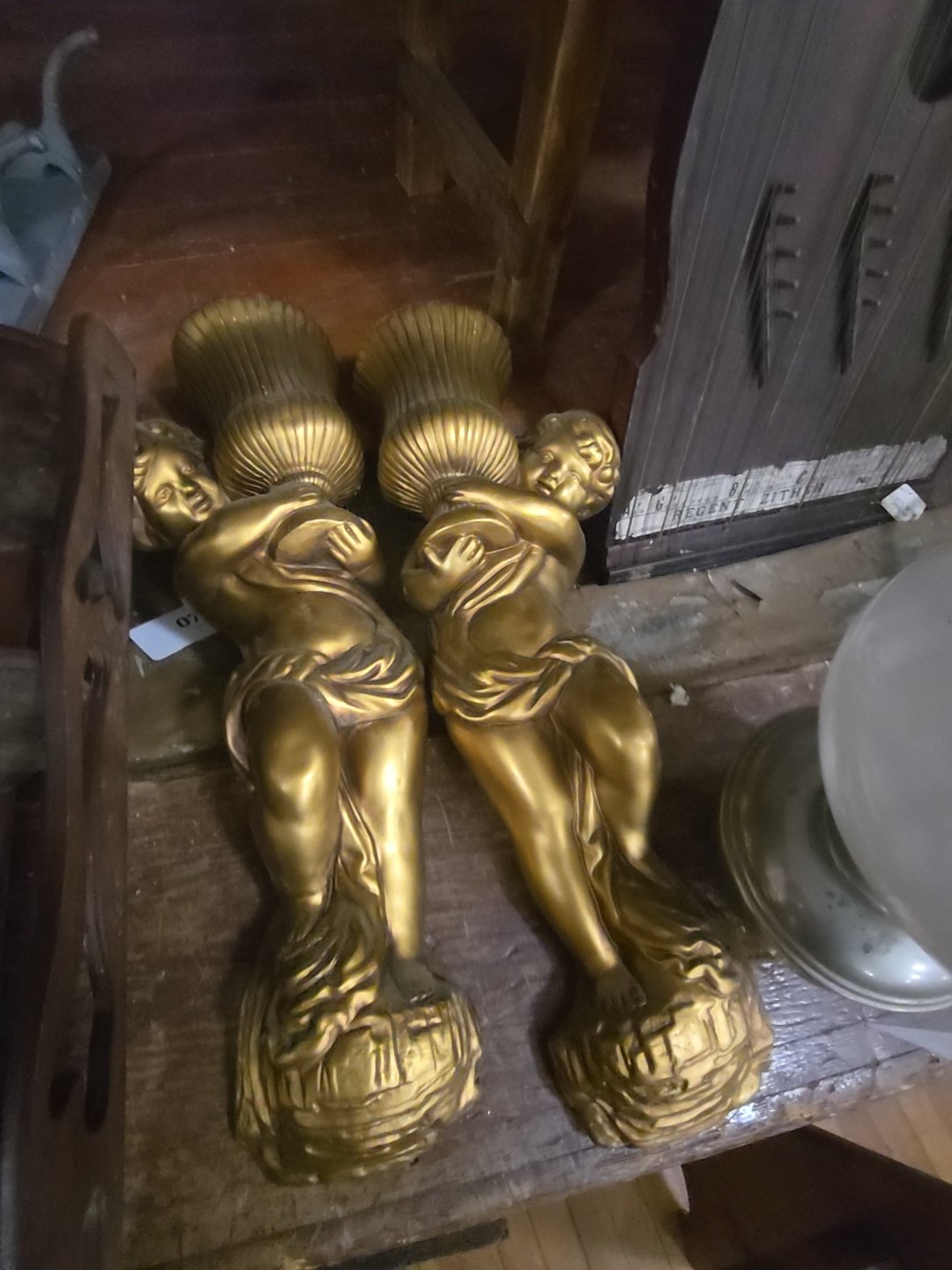 pair of chocolate cherubs