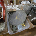 Lot 175 - Box Lot with Sundial Tool and Ceramics